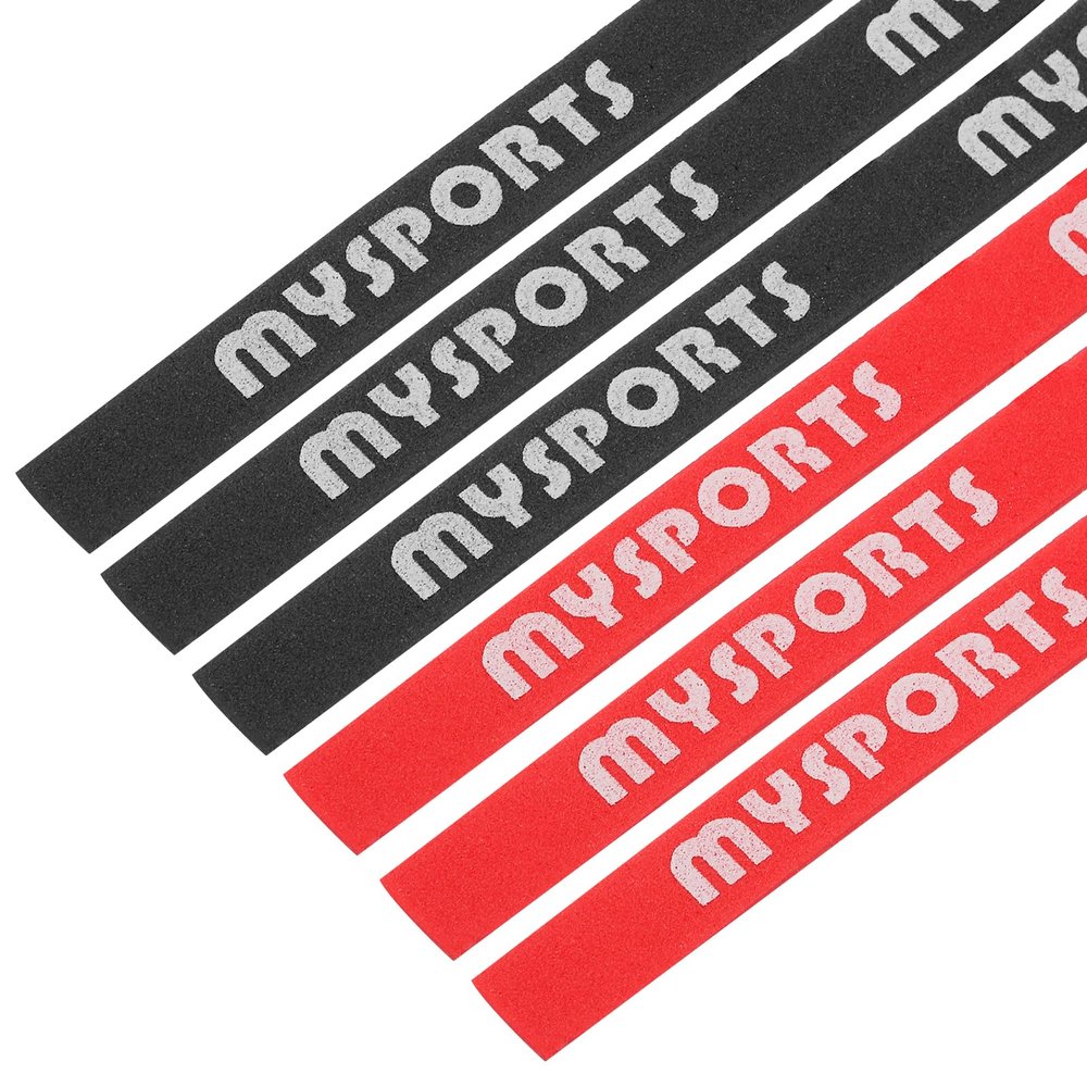 PATIKIL 18x0.4 Table Tennis Racket Edge Tape, 10 Pack Ping-Pong Racquet Side Tape Protect The Edges of Rubber and Blade for Paddles Racket, Red, Black