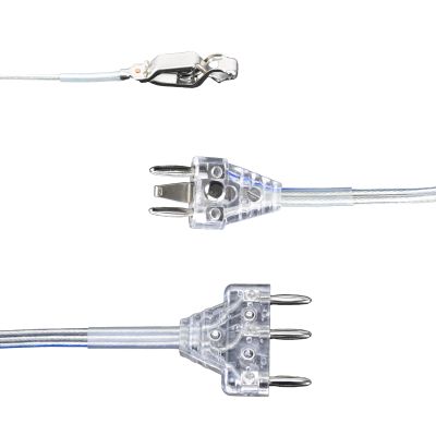 FEFOSAEP Fencing Body Cord - 2-Prong Foil/Sabre Body Cord - Fencing Foil/Sabre Body Cord with Transparent Cable Plugs (Set of 2)
