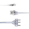 FEFOSAEP Fencing Body Cord - 2-Prong Foil/Sabre Body Cord - Fencing Foil/Sabre Body Cord with Transparent Cable Plugs (Set of 2) view 1
