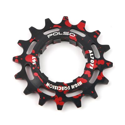 POLSO BMX 16T 18T BMX Cog Pro Slope Jump, U Pool BMX cog Lock Ring Dirt Race Street Style BMX Cog BMX Race cog 18T BMX cog (Volcanic Black, 16T)