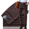 Men's Classic-Fit Corduroy Pant, Men Straight Fit Flat-Front Casual Loose Stretch Corduroy Pant (Coffee,28) view 1