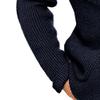 Men's Stand Collar Button Down Cardigan Casual Slim Fit Cardigan Jacket Thermal Waffle Knit Sweaters (Dark Blue,Medium) view 4