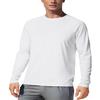 Men's UPF 50+ Long Sleeve Tee Shirts UV Sun Protection Quick Dry Tee Shirt Swim Athletic Running Workout White view 1