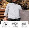 Men's UPF 50+ Long Sleeve Tee Shirts UV Sun Protection Quick Dry Tee Shirt Swim Athletic Running Workout White view 4
