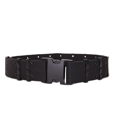 TopHomer Tactical Belt Military Style with Plastic Buckle Quick Release Belt Civilian Style Pant Belt Loops for Men Fixed Band (Black)