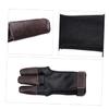 Yardwe 3 Pcs Three Finger Glove Arrow Accessory Protective Cover Sports Protective Glove Made of Pu view 4