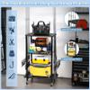 TC-HOMENY Fishing Rod Holder for Garage, Fishing Pole Rack Cart 10 Rod Fit All Fishing Rods, 3 Tier Fishing Tackle Storage Organizer Rack with Storage Bag, Fit For Living Room, Black view 2