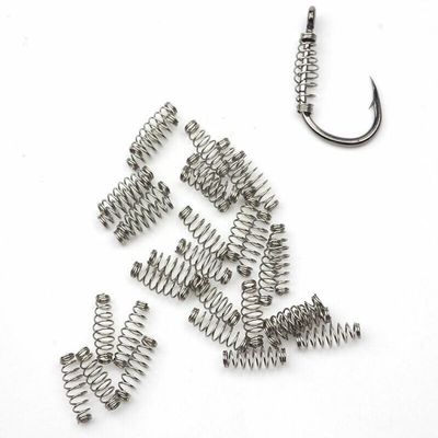 KTGCOZS Pack of 50 Fishing Hook Bait Feeder Spring for Carp Hook Fly Fishing Accessories (L# 0.3 * 2.6 * 11.7mm 100pcs)