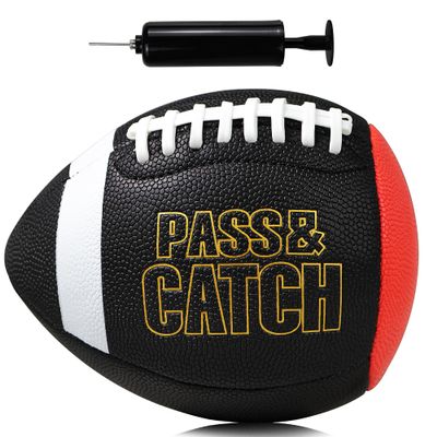 Lemondo PassCatch Training Football, Youth Football Size 7 Ages 5-14, Enhance Solo Passing Catching Skills(with Pump)