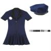 Alvivi Womens Halloween Sexy Cop Costume Role Play Outfits Police Officer Uniform Policewoman Cosplay Jumpsuits Navy Blue C Medium view 3
