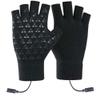 Bestgift Knitted gloves warm can touch screen riding cold heating Black one size view 1