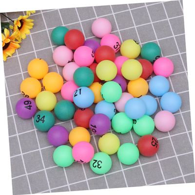 BIUDECO Printed Pong Balls 50 Pack 40mm Assorted Numbers for Raffles Celebrations and Game