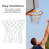 BestAlice 2pcs Durable Basketball Net Nylon White Universal Heavy Duty Basketball Net Replacement in All Weather for Indoor Outdoor Home Use Basketball Net view 3