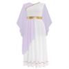 JEYPINMI Women's Greek Costume Roman Queen Princess Ancient Toga Gown Fancy Dress Up Lavender X-Large view 3