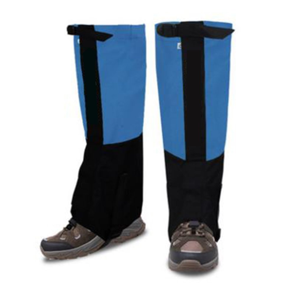 HEARSO Leg Gaiters, Highly Sealed Snowshoe Gaiters Against Snake Bites, Cycling Leg Protection, Suitable for Cycling, Hunting, and Hiking (Color : Blue, Size : Medium)