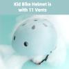 67i Toddler Bike Helmet - Girls Helmets (18.9"-21.2") with 11 Ventilation Vents, Adjustable Knob & Double Buckle, ABS EPS Layered Safety for Ages 1-4 (Light Blue) view 3