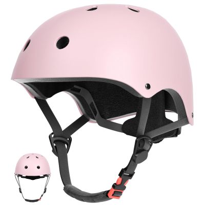 67i Toddler Bike Helmet - Girls Helmets (18.9"-21.2") with 11 Ventilation Vents, Adjustable Knob & Double Buckle, ABS EPS Layered Safety for Ages 1-4 (Light Pink)