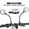 2 Pack Rearview Mirror 360 Adjustable Bending Handlebar Bike Mirror Wide Angle Rear View Mirrors For Ride Safely Electric Moped Cycling view 4