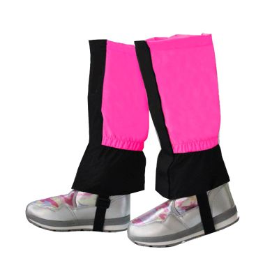 HEARSO Leg Gaiters, Adjustable Snowshoe Gaiters with Drawstring, Cycling Leg Protection, Adult Version + Child Version, Suitable for Any Bad Weather (Color : Purple, Size : Medium)