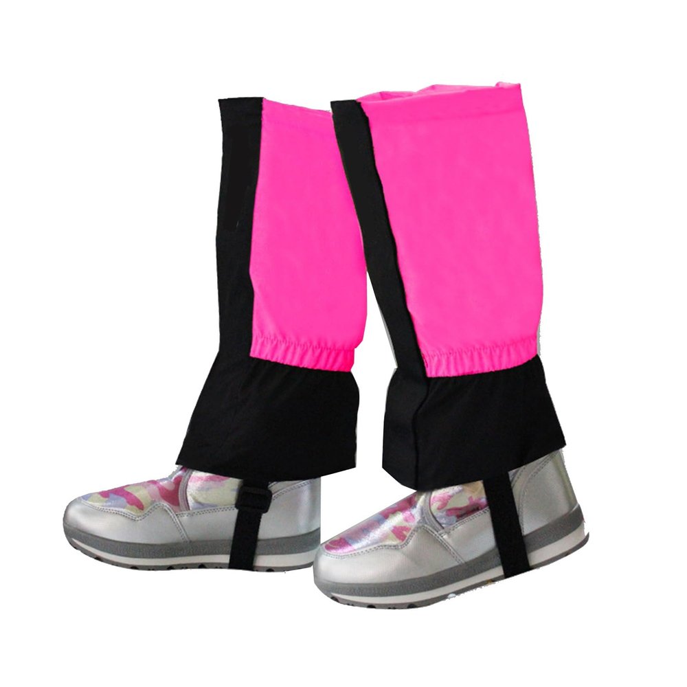 HEARSO Leg Gaiters, Adjustable Snowshoe Gaiters with Drawstring, Cycling Leg Protection, Adult Version + Child Version, Suitable for Any Bad Weather (Color : Purple, Size : Medium)