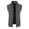 Maiyifu-GJ Men's Stand Collar Zipped Knit Vest Sweater Sleeveless Slim Fit Pullover Sweaters Warm Comfort Knit Vest (Dark Grey,Medium) view 1
