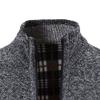 Maiyifu-GJ Men's Stand Collar Zipped Knit Vest Sweater Sleeveless Slim Fit Pullover Sweaters Warm Comfort Knit Vest (Dark Grey,Medium) view 3