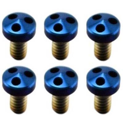 6 Pieces Handle Patch Screws with UN 2-56 Thread Fits for Microtech UntraTech Scarab, Steel Pocket Knife Handle Screws (Color : Blue)