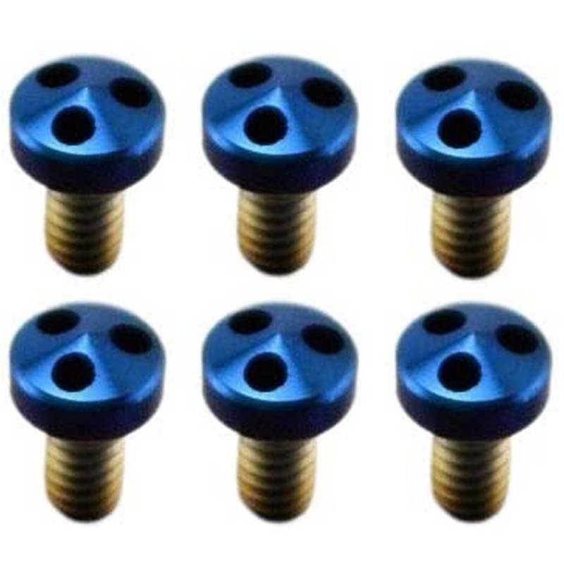 6 Pieces Handle Patch Screws with UN 2-56 Thread Fits for Microtech UntraTech Scarab, Steel Pocket Knife Handle Screws (Color : Blue)