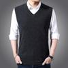 Maiyifu-GJ Men's V Neck Soft Vest Sweater Sleeveless Slim Fit Pullover Sweaters Warm Comfort Knit Vest (Black,Medium) view 2