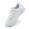 LANDHIKER White Cheer Shoes for Girls Cheerleading Shoes Womens Youth Training Athletic Flats Lightweight Breathable Comfortable Fabric Kids Cheer Sneakers Size view 2