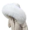 Queenbox 27.6in Artificial Fur Neck Warmer, Unisex Hood Trim Plush Collar for Winter Coat Jacket, White 1 view 1