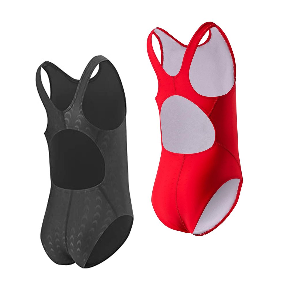 J.E Sterguard Athletic Girls' One Piece Swimsuit A Pack of 2 Girls Bathing Suits, Competition Girl Swimsuits Size 8 C57