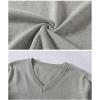 Chidren Comfy Blouse 4 to 7 Years School Girls Boys V Neck Solid Color Warm Sweater Cardigan Long Sleeve Knit Grey view 4