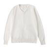 Chidren Comfy Blouse 4 to 7 Years School Girls Boys V Neck Solid Color Warm Sweater Cardigan Long Sleeve Knit White view 1