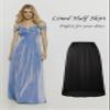 Girstunm 2 Pcs Women's Half Slips for Under Dresses Satin Skirt Extenders Anti-Static Petticoat Cosplay Underskirt 27'' Black & Champagne Medium view 3