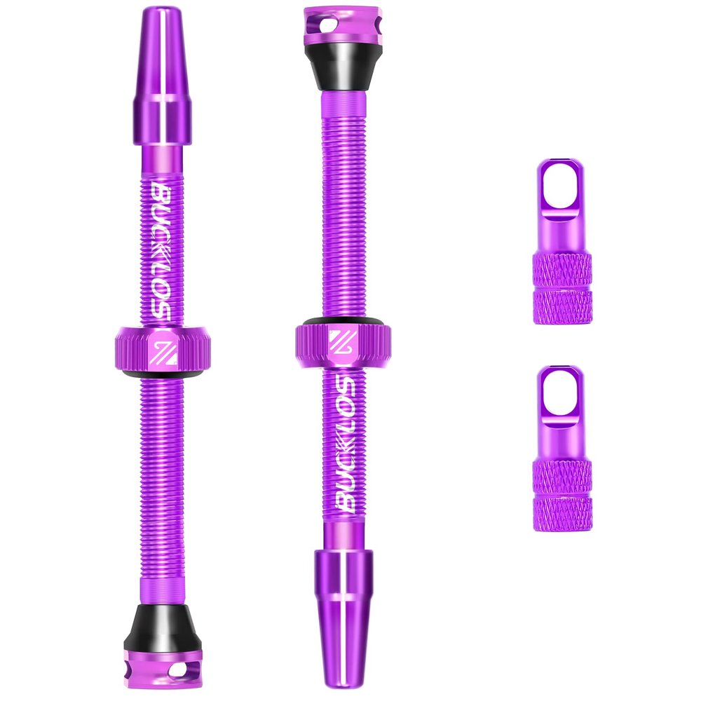 BUCKLOS Tubeless Presta Valve Stem 40/44/55/60/65/80/100 mm, Valve Stem Kit with Valve Core Removal Tool for Road Bike/Mountain Bike/MTB, Fit Most Bicycle Rims, Super Light Durable Aluminum Stem