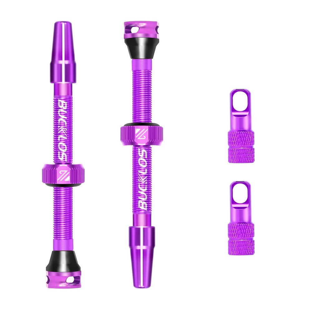 BUCKLOS Tubeless Presta Valve Stem 40/44/55/60/65/80/100 mm, Valve Stem Kit with Valve Core Removal Tool for Road Bike/Mountain Bike/MTB, Fit Most Bicycle Rims, Super Light Durable Aluminum Stem