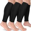 3 Pack Leg Compression Sleeves - Calf Support Sleeves for Women & Men - Calf Brace for Shin Splints, Pain Relief (Black, 3XL) view 1