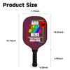 Custom Pickleballs Paddles for Gifts,Personalized Pickleballs Paddles Racket,Add Your Photo Text Logo Maroon view 3