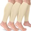 CTHH 3 Pack Leg Compression Sleeve, Calf Support Sleeves for Women and Men Calf Brace for Shin Splints, Pain Relief (Nude/Nude/Nude, L/XL) view 1
