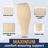 CTHH 3 Pack Leg Compression Sleeve, Calf Support Sleeves for Women and Men Calf Brace for Shin Splints, Pain Relief (Nude/Nude/Nude, L/XL) view 3