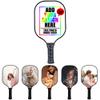 Personalized Pickleballs Paddles with Your Design Custom Photo Text Logo,Perfect First Paddles for Gym,Beach,Sports Tropical Blue view 1