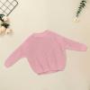 0 to 5YCute T Shirt Little Girls Solid Knit Sweater Infant Boy Cotton Long Sleeve Pullover Tops Fall Spring Watermelon Red view 3