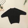 0 to 5YCute T Shirt Little Girls Solid Knit Sweater Infant Boy Cotton Long Sleeve Pullover Tops Fall Spring Black view 3