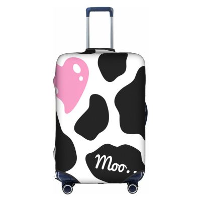 MyPiky Black White Milk Cow Print Luggage Cover Suitcase Protector Travel Suitcase Cover For Kid And Adult Fits 18-32 Inch, X-Large