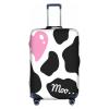 MyPiky Black White Milk Cow Print Luggage Cover Suitcase Protector Travel Suitcase Cover For Kid And Adult Fits 18-32 Inch, X-Large view 1