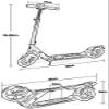 Scooters Kick Scooter for Adults Kids Adult Scooters with Folding Handle Portable Commuter Scooters with Big Wheels Birthday Gifts for Adults/Teens/Kids Up to 100kg Non-Electric (Color : White) view 2