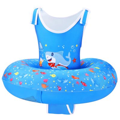 HeySplash Toddler Swim Vest for Age 3-6, Swim Trainer Vests with Adjustable Strap fit for Boys Girls 29-55lbs, Children Swimsuit, Floating Tubes Swim Jackets, Beginner Learn to Swim, Blue Surf Shark