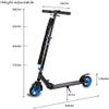 Scooters Kick Scooter for Adults Kids Foldable Unisex Adult Kick Scooters with Shoulder Strap Portable Lightweight Commuter Scooters Birthday Gifts for Women/Men/Teens/Kids Up to 100kg Non-Electri view 2