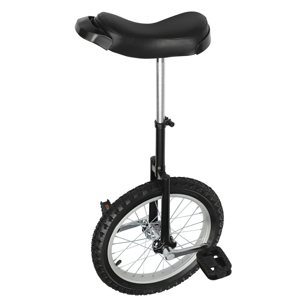 Eapmic 16Inch Wheel Unicycle,One Wheel Bike with Rim and Pedals,Modern Steel Unicycles for Unisex Age 10-60,Outdoor Sports Fitness Exercise Balance Training,Load 286 lb,Height Adjustment 26"-33"